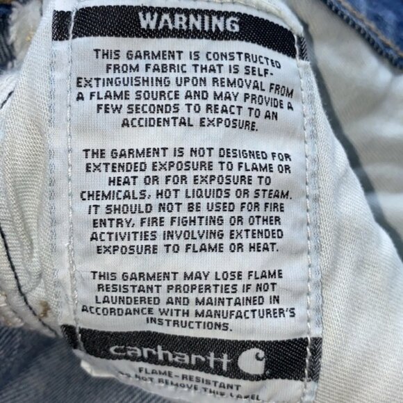 Carhartt Men’s Flame Resistant 5 Pocket Denim Jeans Size 40 Waist x 30 Inseam - Picture 8 of 11